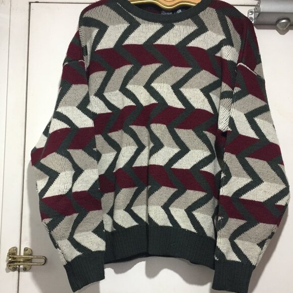 VINTAGE GANT THE RUGGER KNIT WOOL SWEATERS SIZE L - Picture 3 of 13